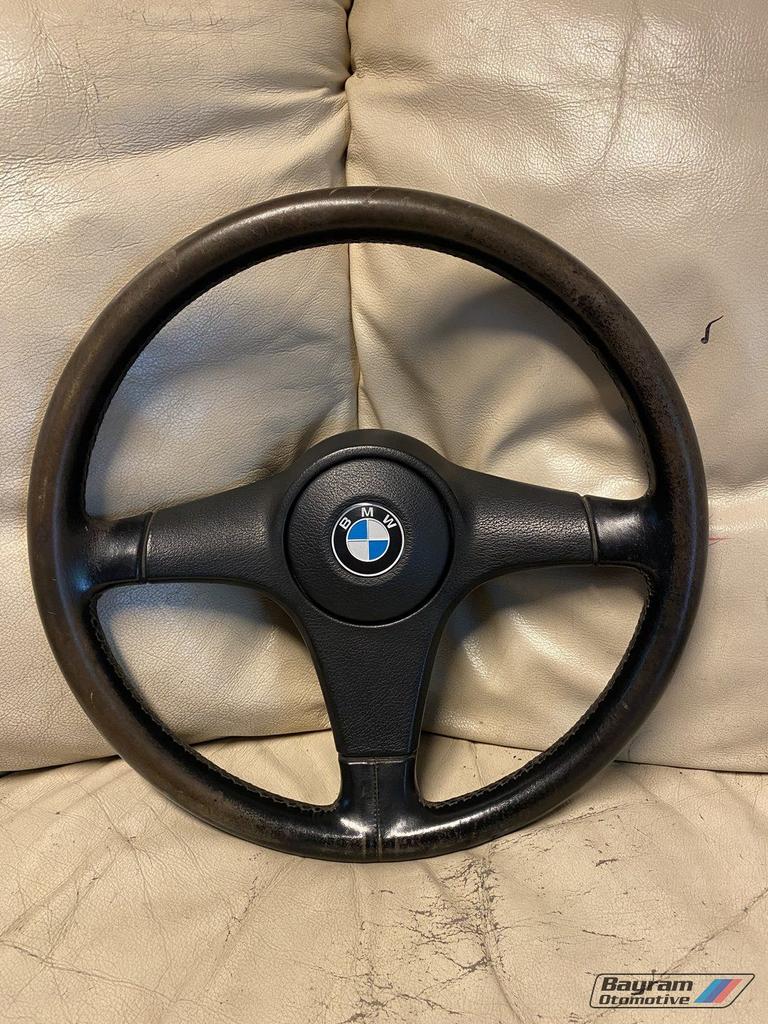 Bmw E30 sportstuur edition E34 stuur zwart lederen 3-serie, Auto-onderdelen, Besturing, Gebruikt, -, -, Ophalen of Verzenden