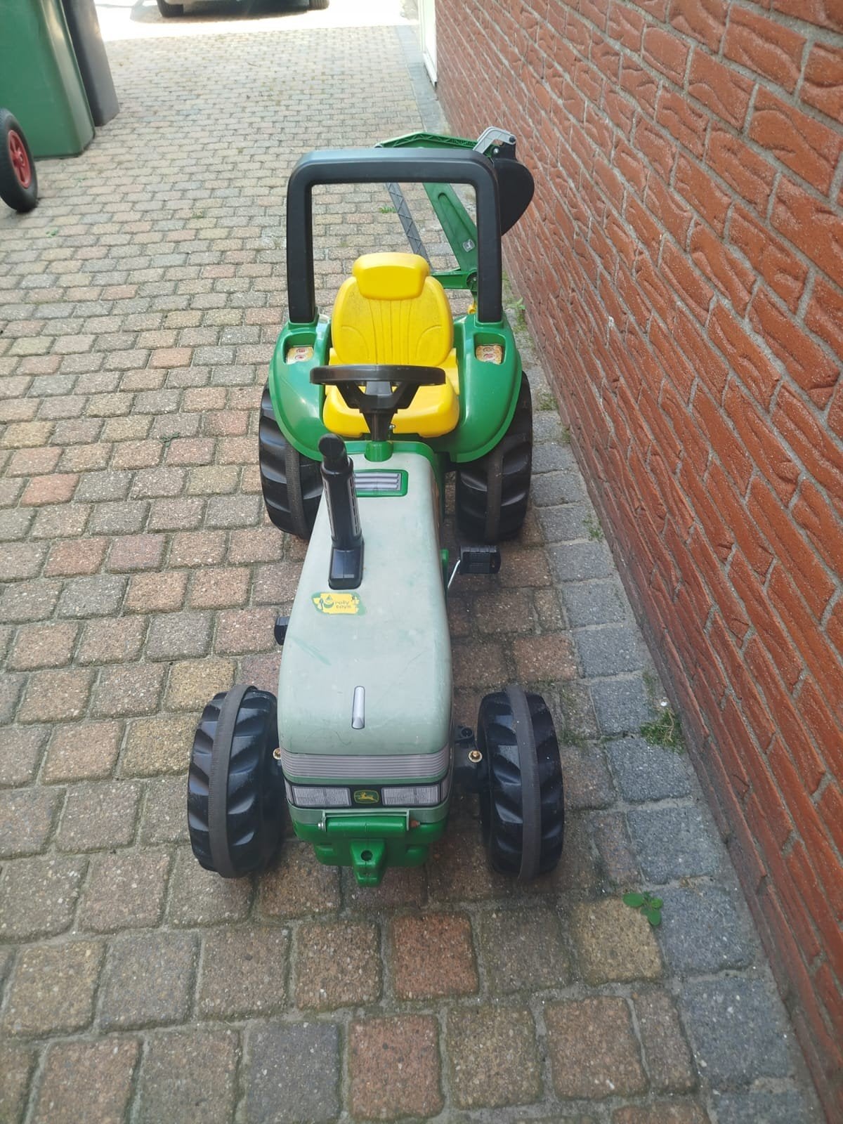 John Deere traptractor met kraan en apart stoeltje, Kinderen en Baby's, Speelgoed | Buiten | Voertuigen en Loopfietsen, Ophalen