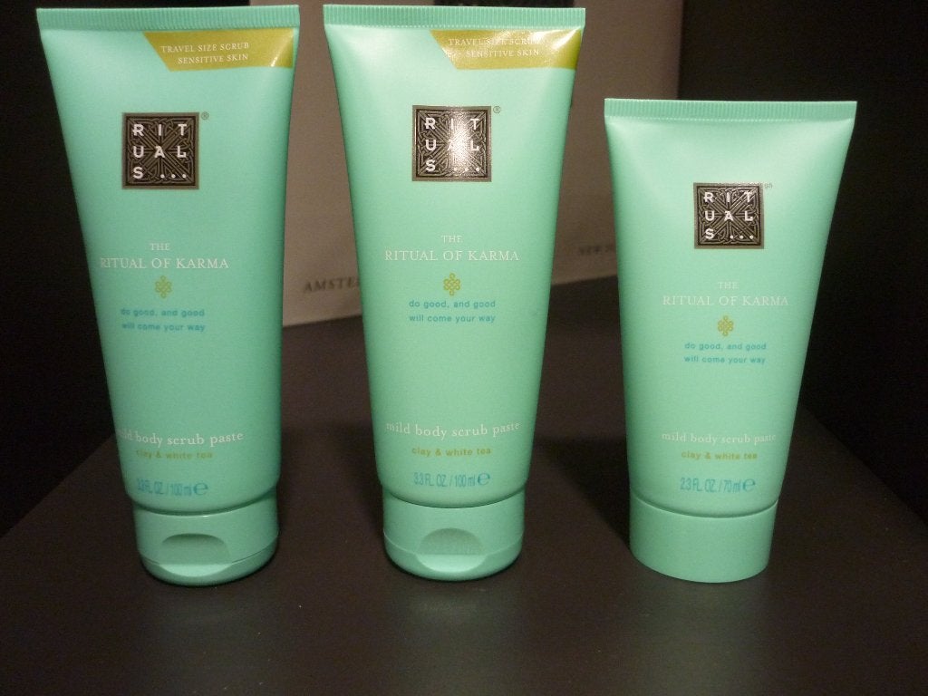 3x Rituals Karma milde body scrub paste, bodyscrub, Ophalen of Verzenden, Nieuw, Bad & Douche