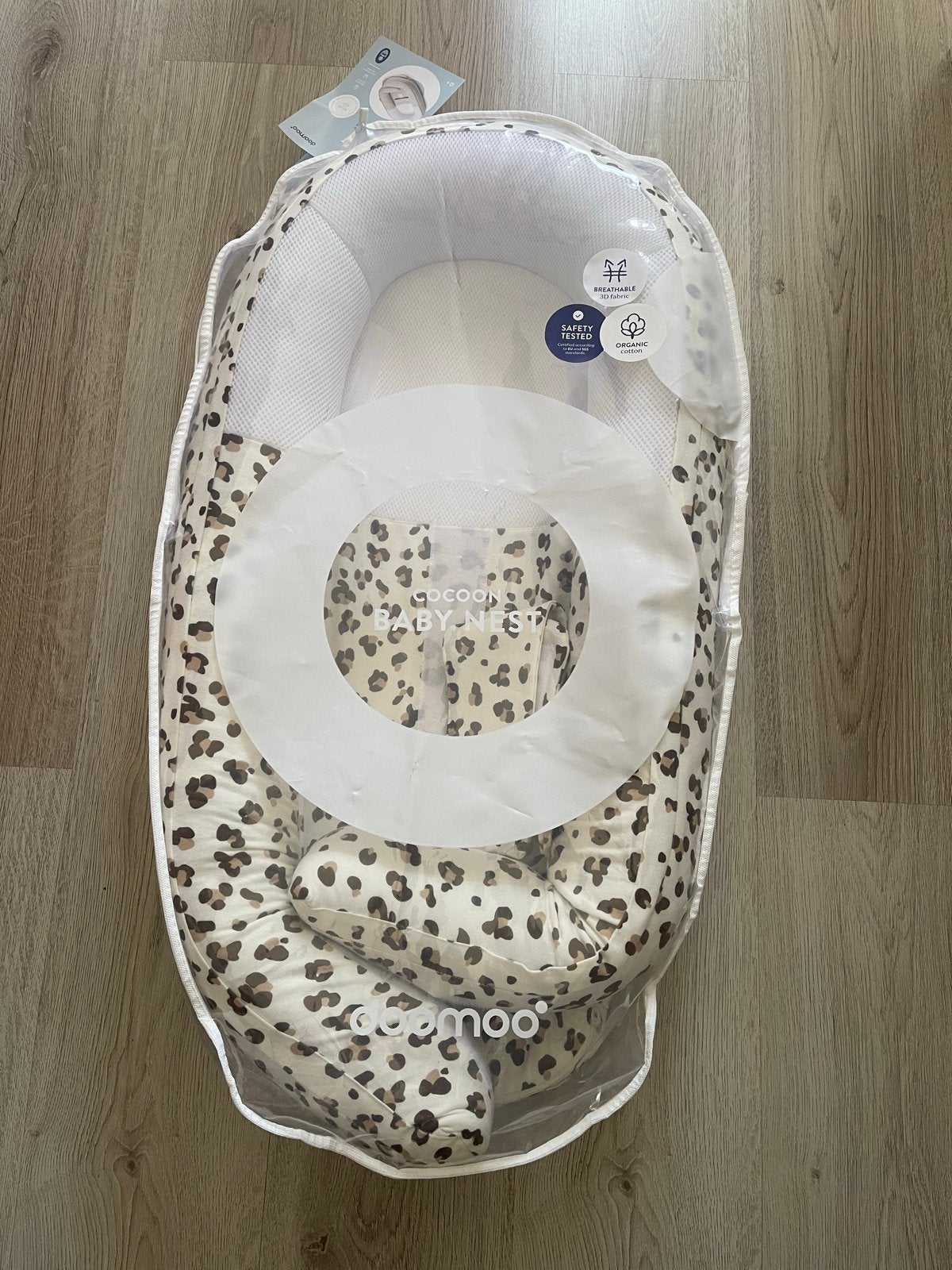 Doomoo Cocoon Leopard Babynestje - Cream, Ophalen, Zo goed als nieuw, Overige typen