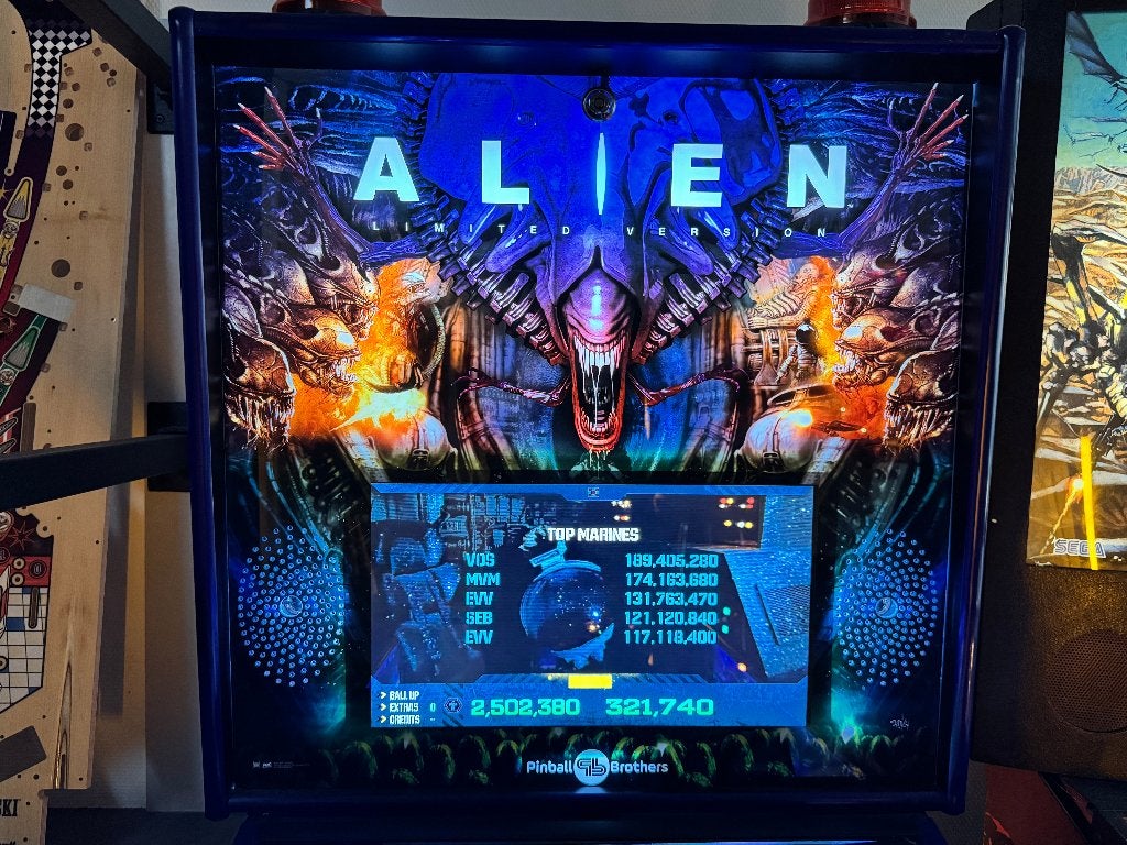 Alien Limited Version (Pinball Brothers 2023), Verzamelen, Automaten | Flipperkasten, Overige soorten, Zo goed als nieuw, Flipperkast