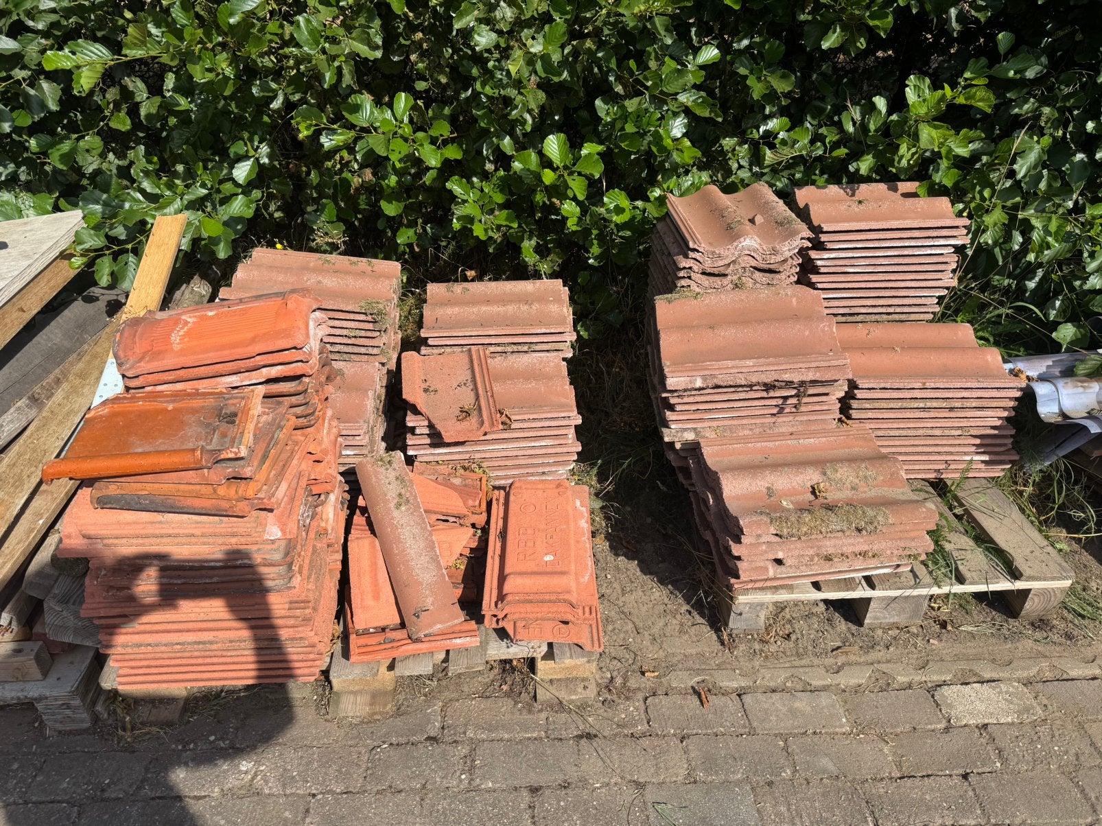Pallets, dakpannen, (brand) hout, Ophalen, Gebruikt, Overige typen, 50 mm of meer