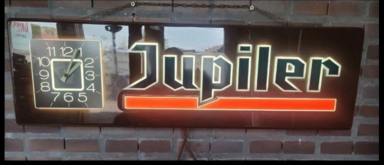 Jupiler lichtbak reclame, Verzamelen, Ophalen, Gebruikt, Lichtbak of (neon) lamp