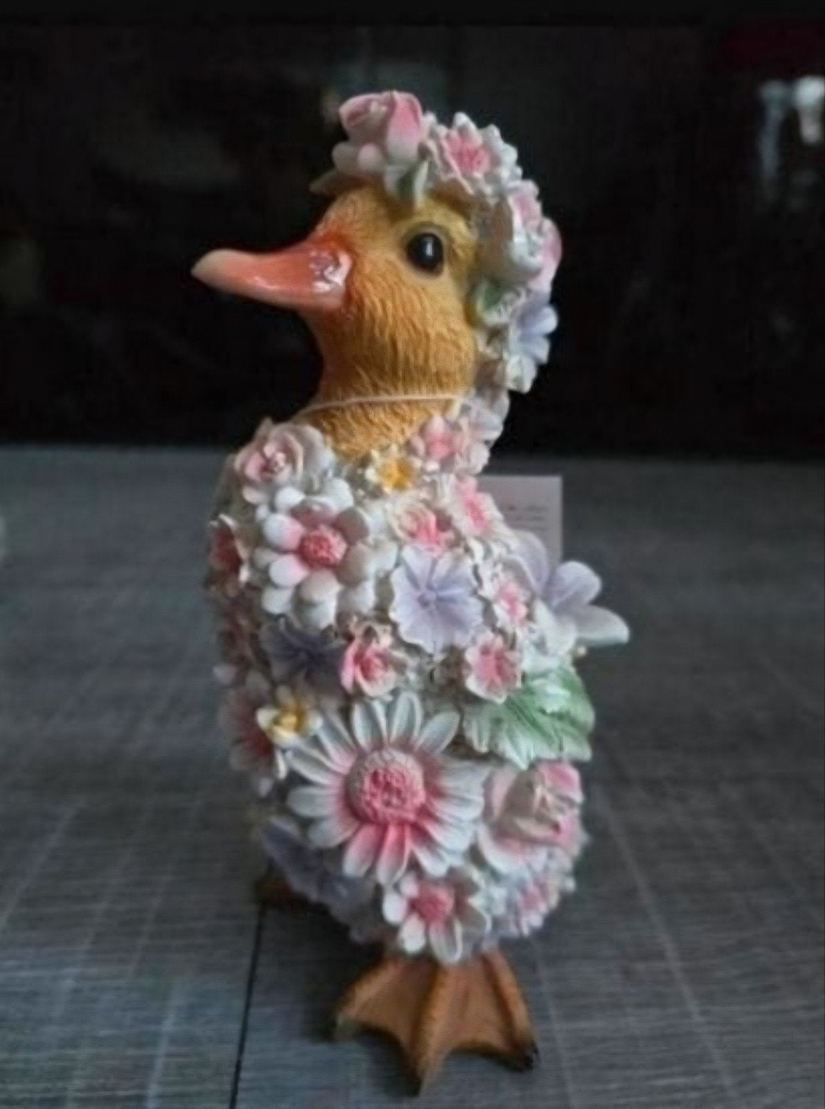 Schattig Eendje Beeldje met Bloemen Decoratie, Huis en Inrichting, Woonaccessoires | Overige, Ophalen of Verzenden, Nieuw