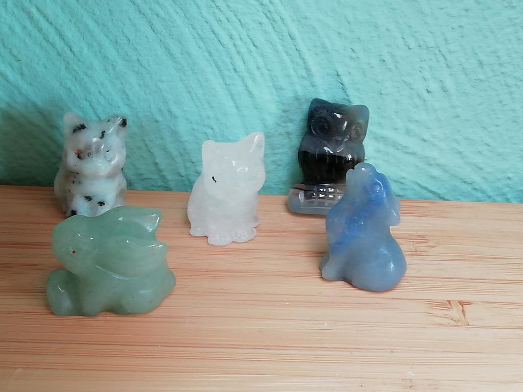 Edelstenen diertjes 24-25mm, Verzamelen, Dierenverzamelingen, Beeldje of Figuurtje, Paard, Ophalen of Verzenden