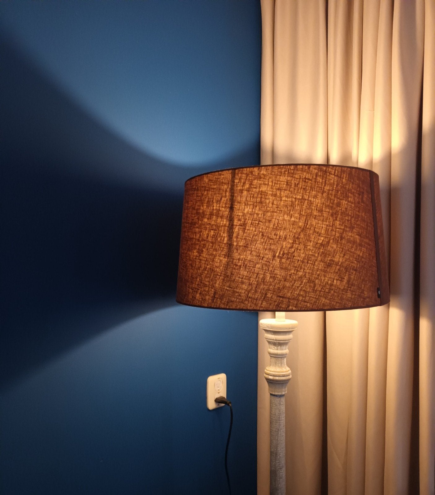 Landelijke vloerlamp, Huis en Inrichting, Ophalen, E27 (groot), 150 tot 200 cm, Hout