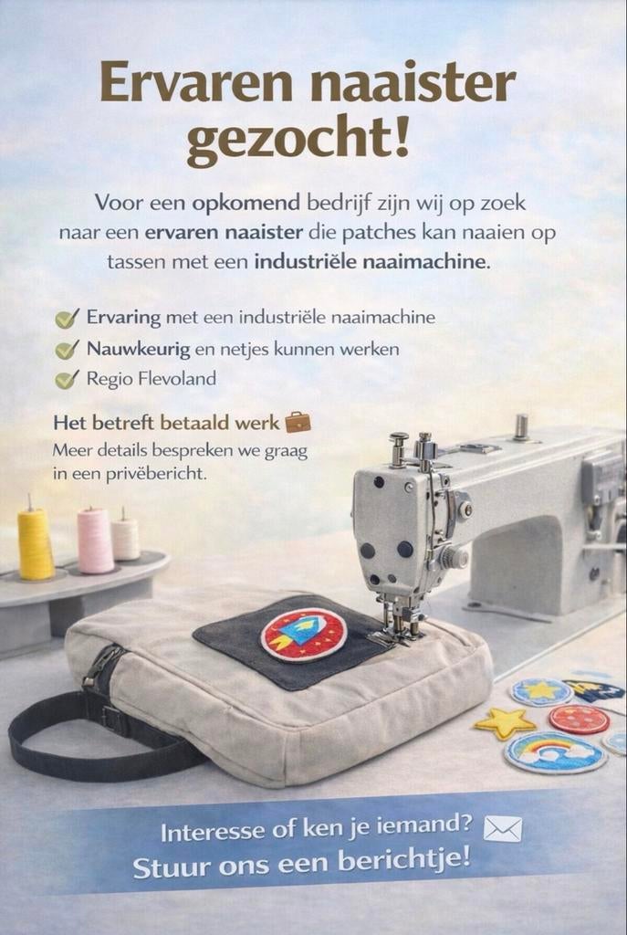 Professionele naaister gezocht, Vacatures, 33 - 40 uur, Overige niveaus, Overige vormen