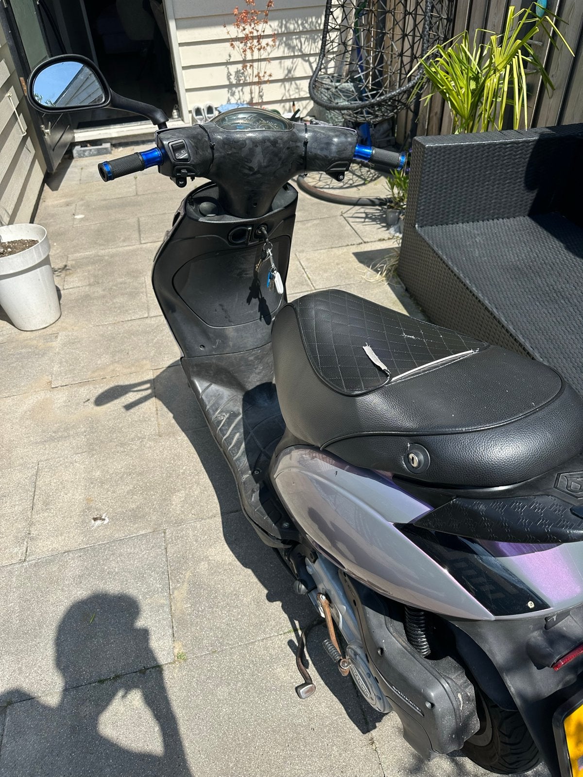 Piaggio Zip Scooter -grijs paars, Ophalen of Verzenden, Gebruikt, Benzine, Piaggio