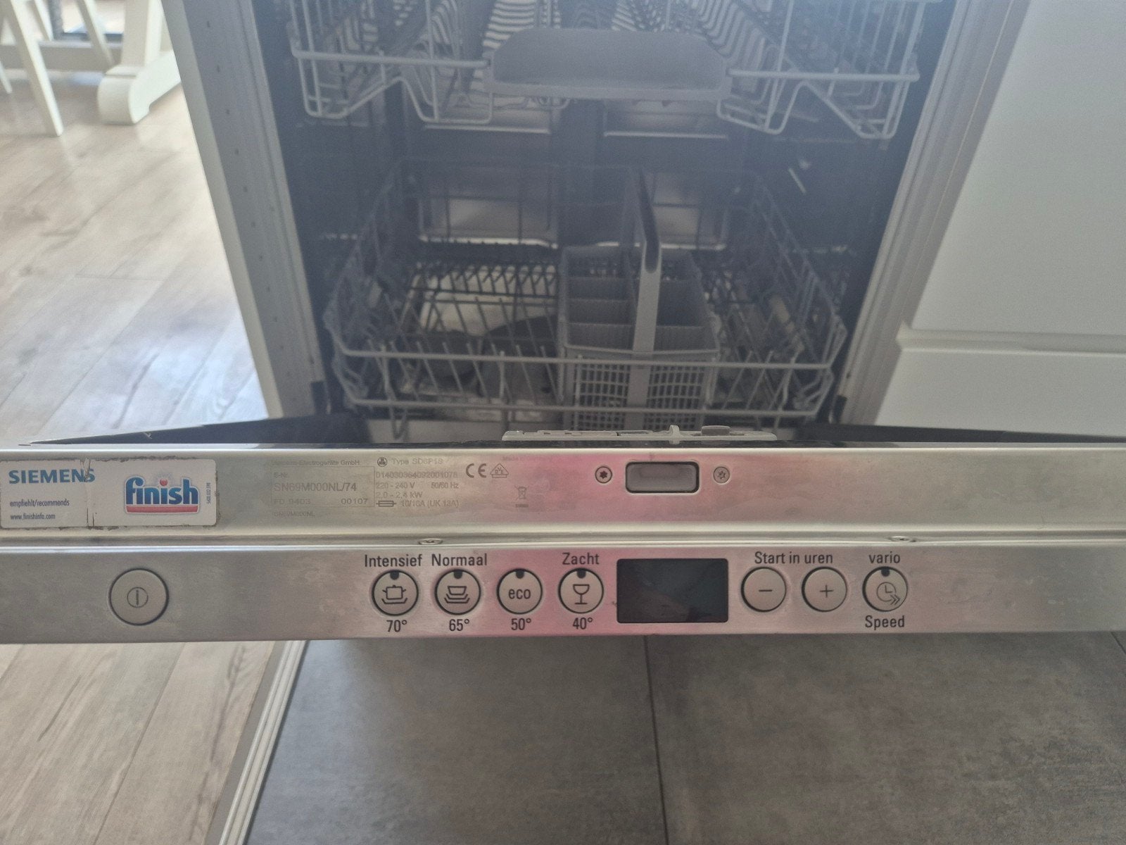 Siemens SDSP15 Inbouw Vaatwasser - Goede staat, Witgoed en Apparatuur, Vaatwasmachines, Ophalen, Gebruikt, 60 cm of meer, Eco programma