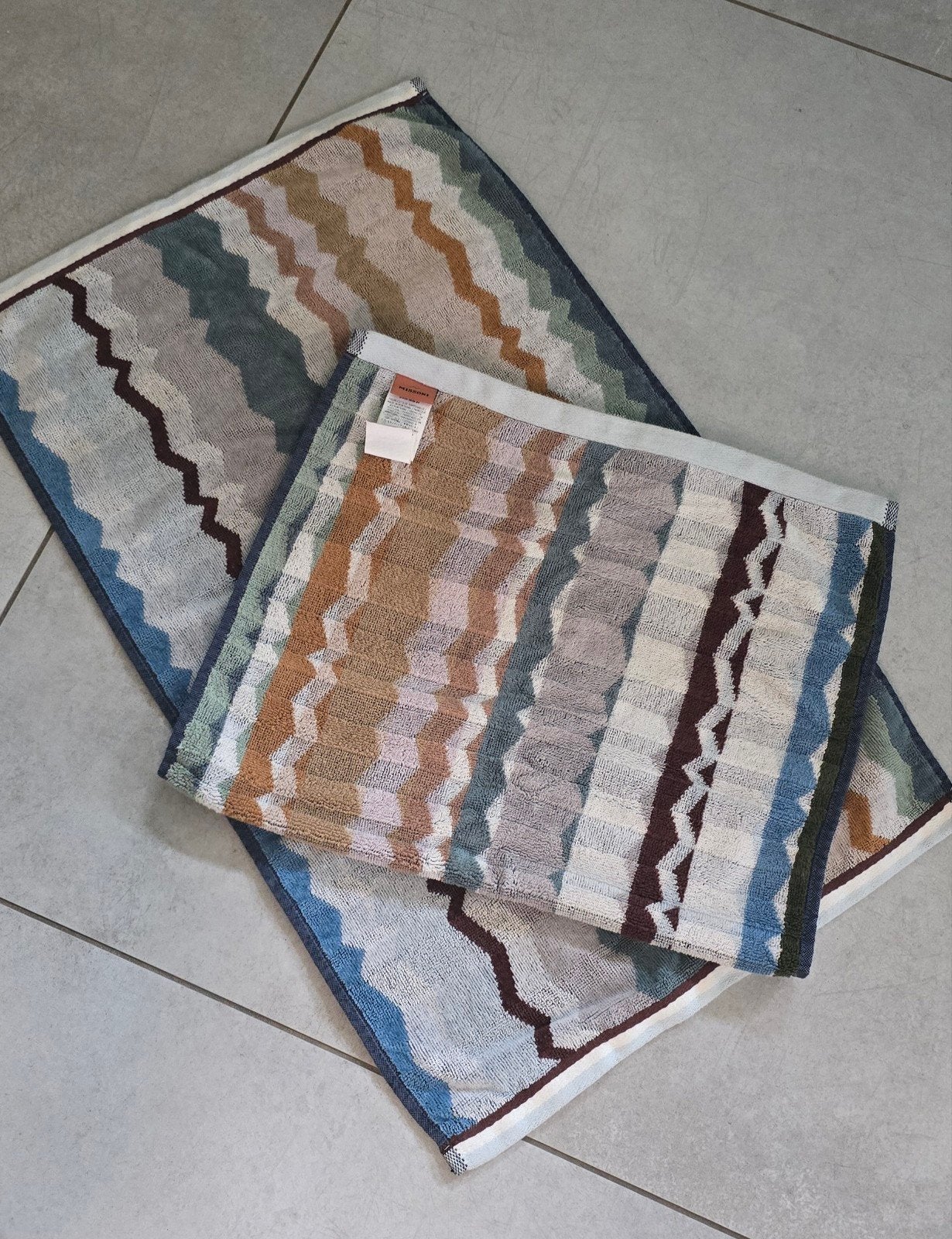 Missoni Home  Eva  Gastendoek 2x, Blauw, Overige merken, Gastendoekje, Ophalen of Verzenden