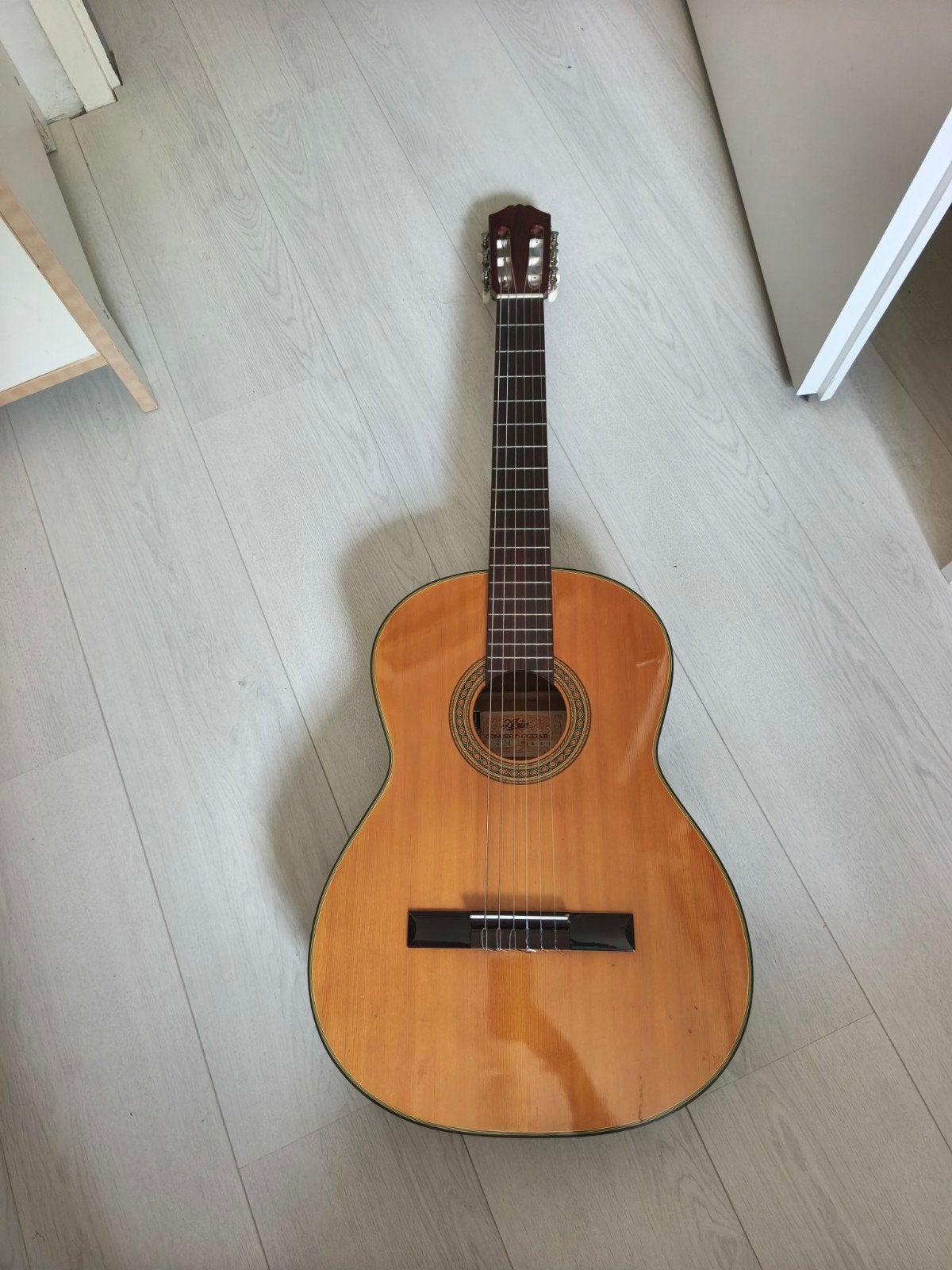 Aria AC-7 Concert Gitaar uit Japan jaren '70-'80, Ophalen, Gebruikt, Klassieke of Spaanse gitaar