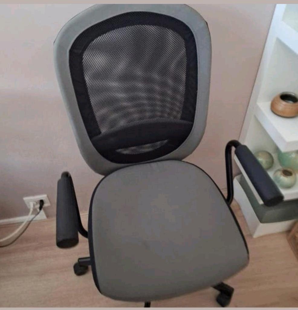 IKEA FLINTAN bureaustoel met armleuningen - Zwart, Ophalen of Verzenden, Zwart