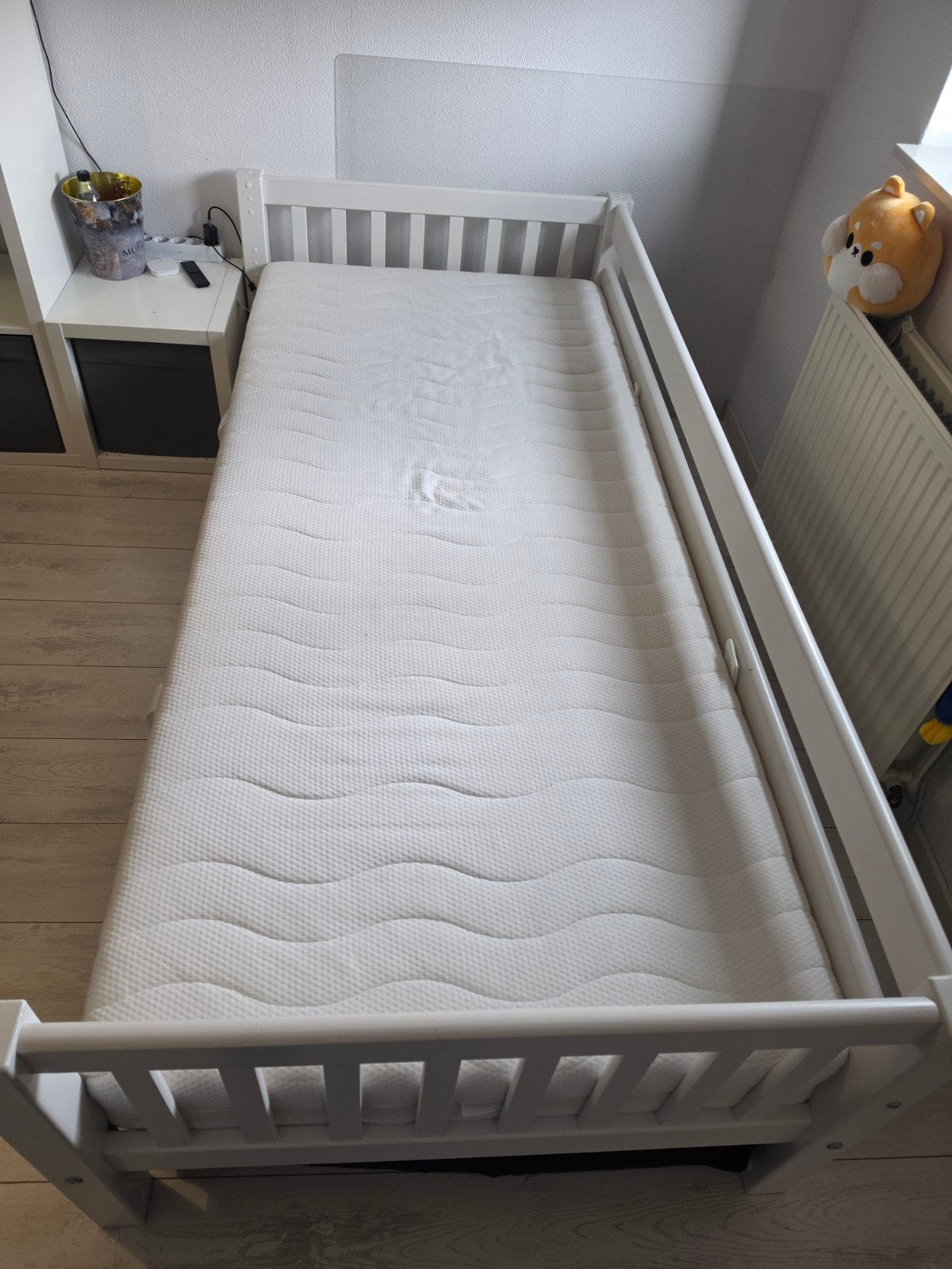 FLEXA kinderbed met matras als nieuw, 90 cm, Eenpersoons, Wit, Ophalen of Verzenden