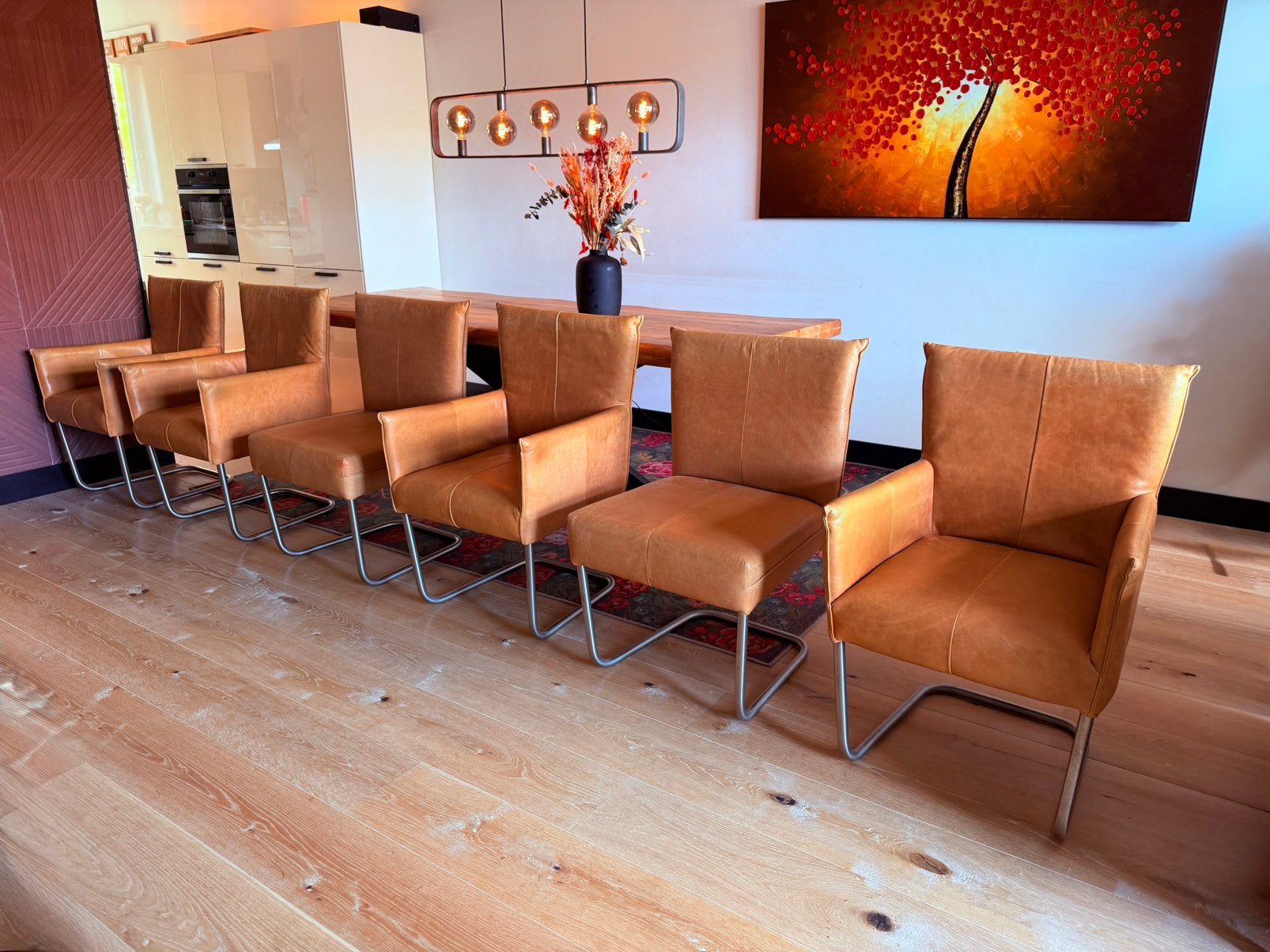 6 Jess eetkamerstoelen, Bruin, Ophalen of Verzenden, Zo goed als nieuw, Vijf, Zes of meer stoelen