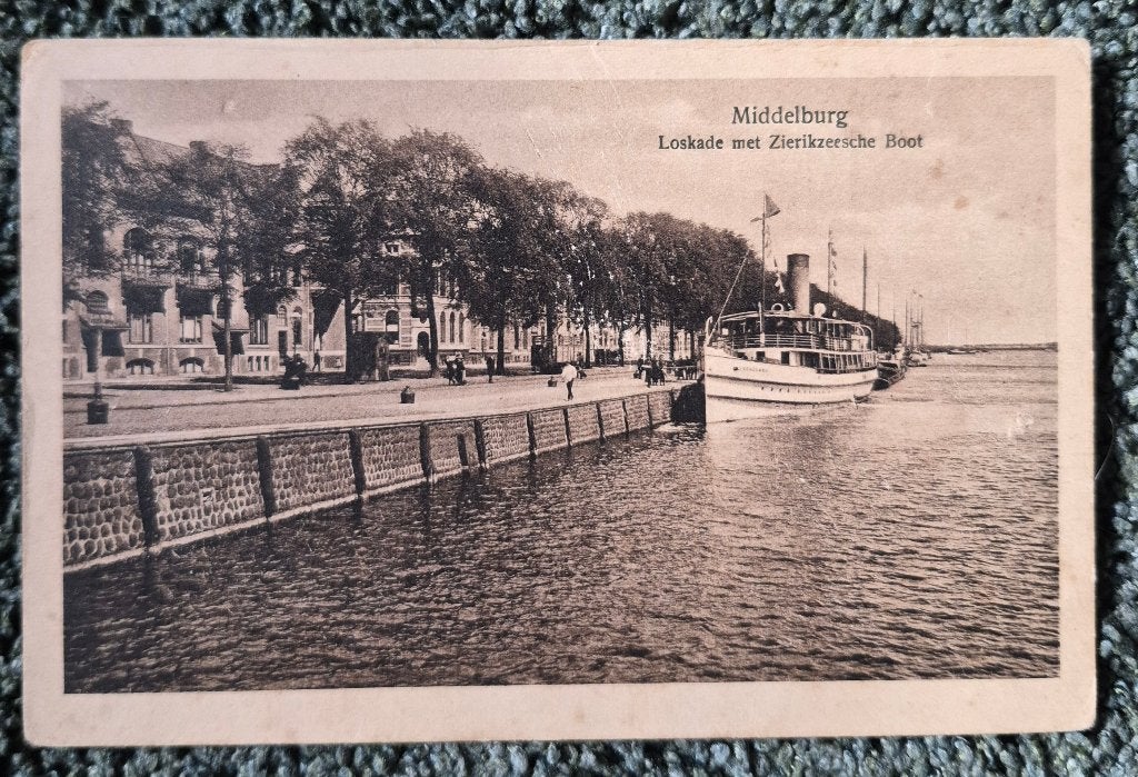 Middelburg, Loskade met Zierikzeesche Boot, Ophalen of Verzenden, 1920 tot 1940, Ongelopen, Zeeland