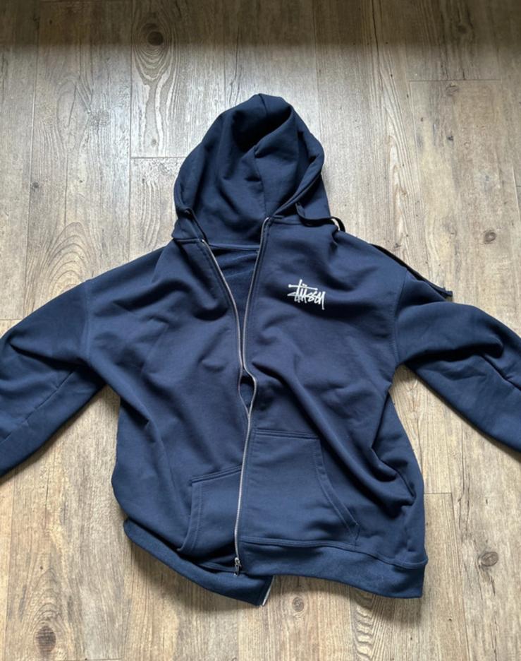 Stussy hoodie met rits sluiting, Ophalen of Verzenden, Zo goed als nieuw, Maat 52/54 (L), Blauw