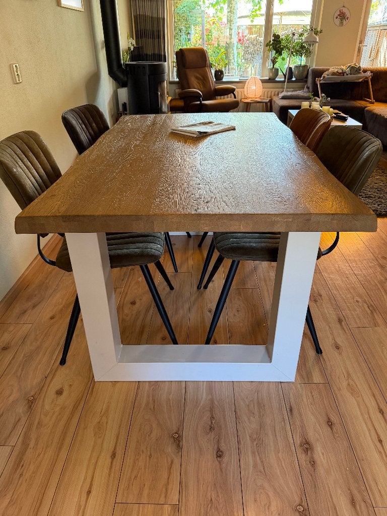 Eettafel  160, Huis en Inrichting, Tafels | Eettafels, Ophalen, Modern eiken, Gebruikt, 50 tot 100 cm