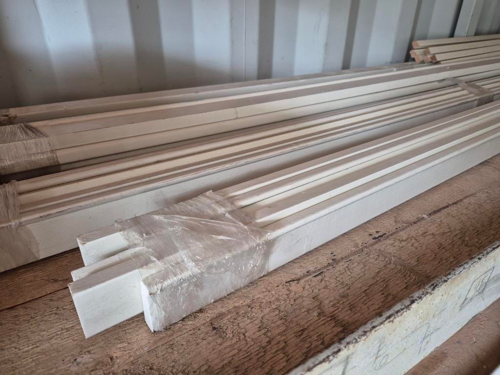 43 Meranti neuslatten, gegrond, 275 cm lang, Ophalen, Minder dan 25 mm, Overige typen, Nieuw