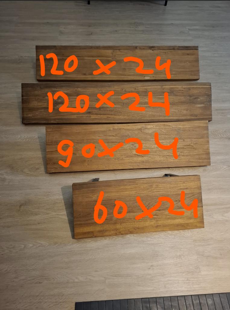 Pronto Romaro Wandplanken – Set van 4 stuks (Rough Teak), Ophalen, Zo goed als nieuw