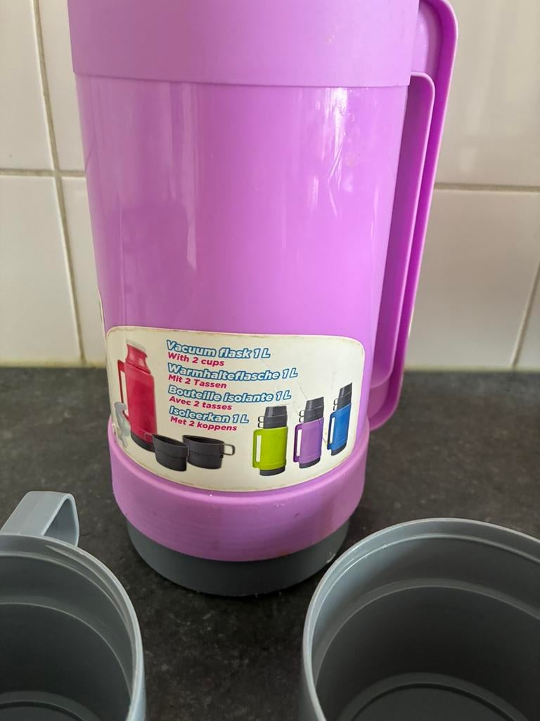 Nieuwe Thermo met bekertjes, Verzenden, Zo goed als nieuw, Kunststof