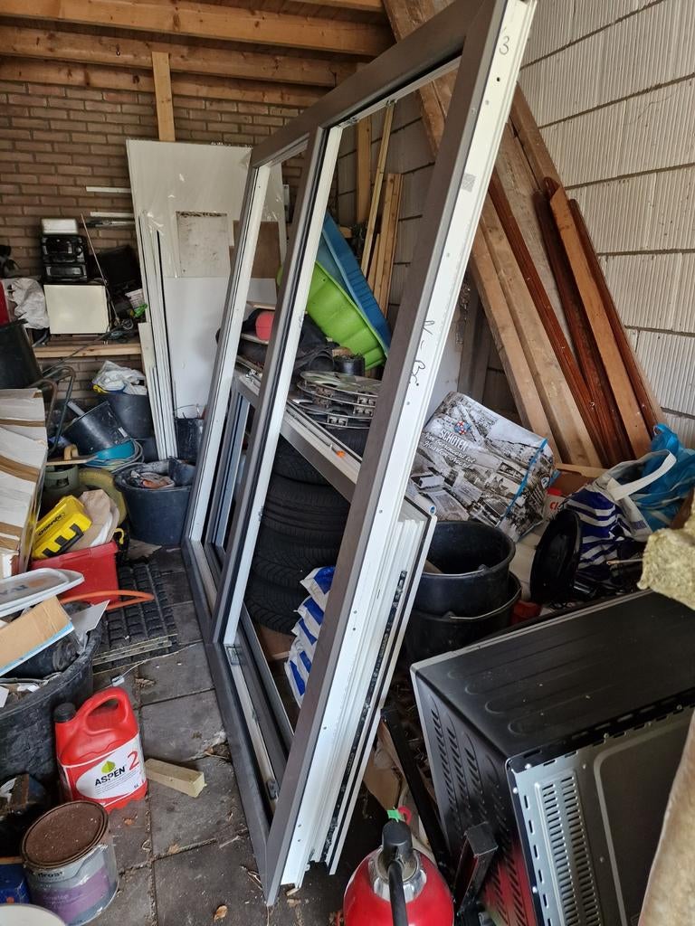 Kunststof kozijn met draaikiep en vast glas, Ophalen, Nieuw, Gevelraam of Ruit