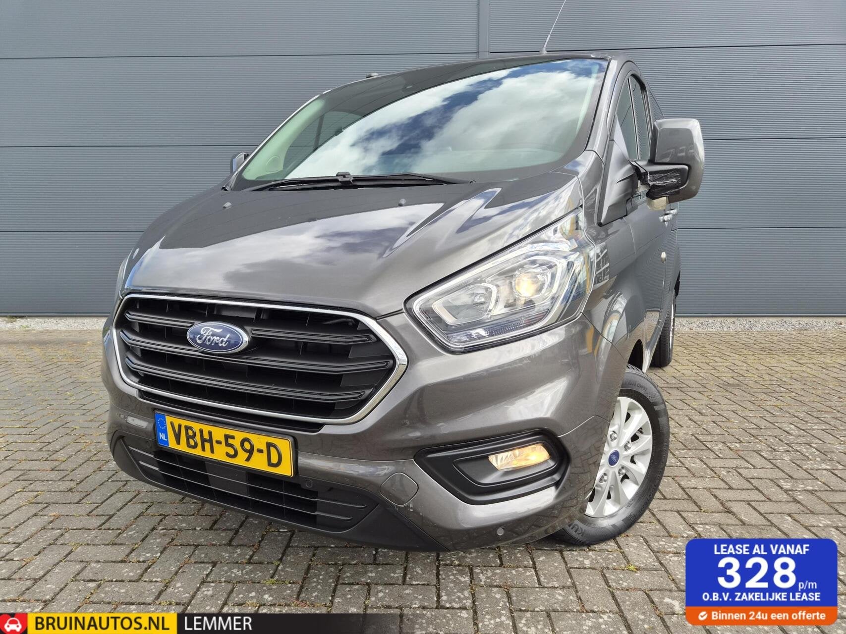 Ford Transit Custom 2.0 TDCI L1H1 DC Leer navi 130 Pk automa, Automaat, Gebruikt, Euro 6, 4 cilinders