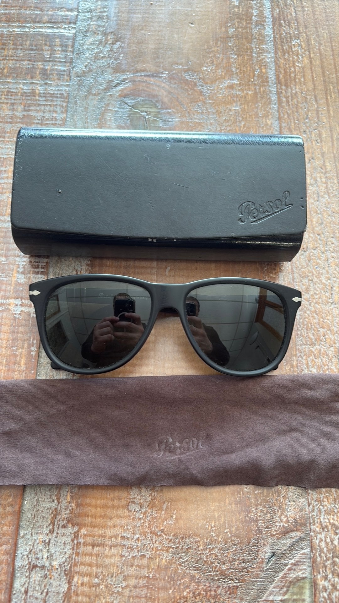 Persol zonnebril, Overige merken, Gebruikt, Zonnebril, Zwart