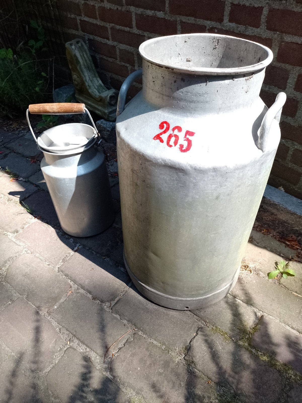 2 aluminium melkbussen melkkan, Ophalen of Verzenden