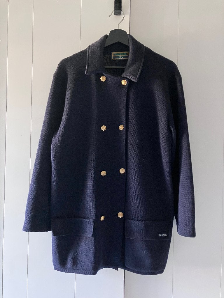 Vintage gebreid vest/blazer, Tricomer, Maat 42/44 (L), Gedragen, Verzenden