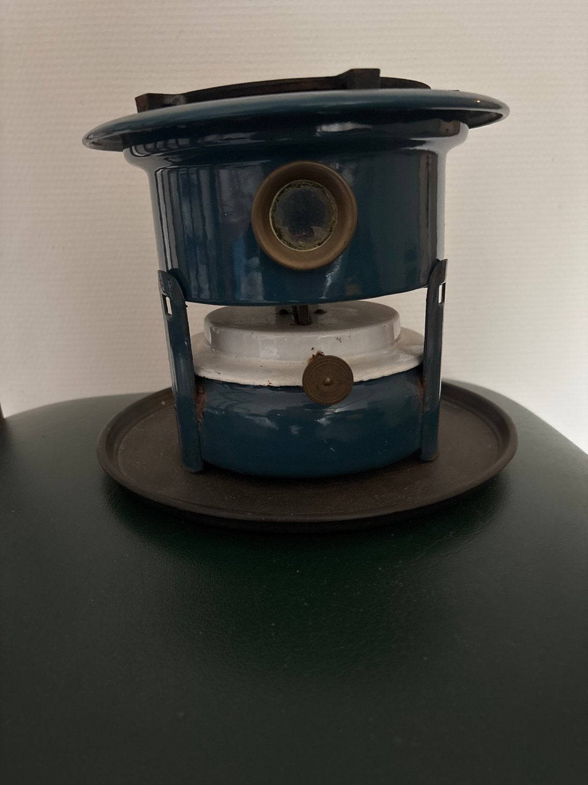 Vintage Petroleum Kooktoestel - Blauw Emaille, Ophalen of Verzenden
