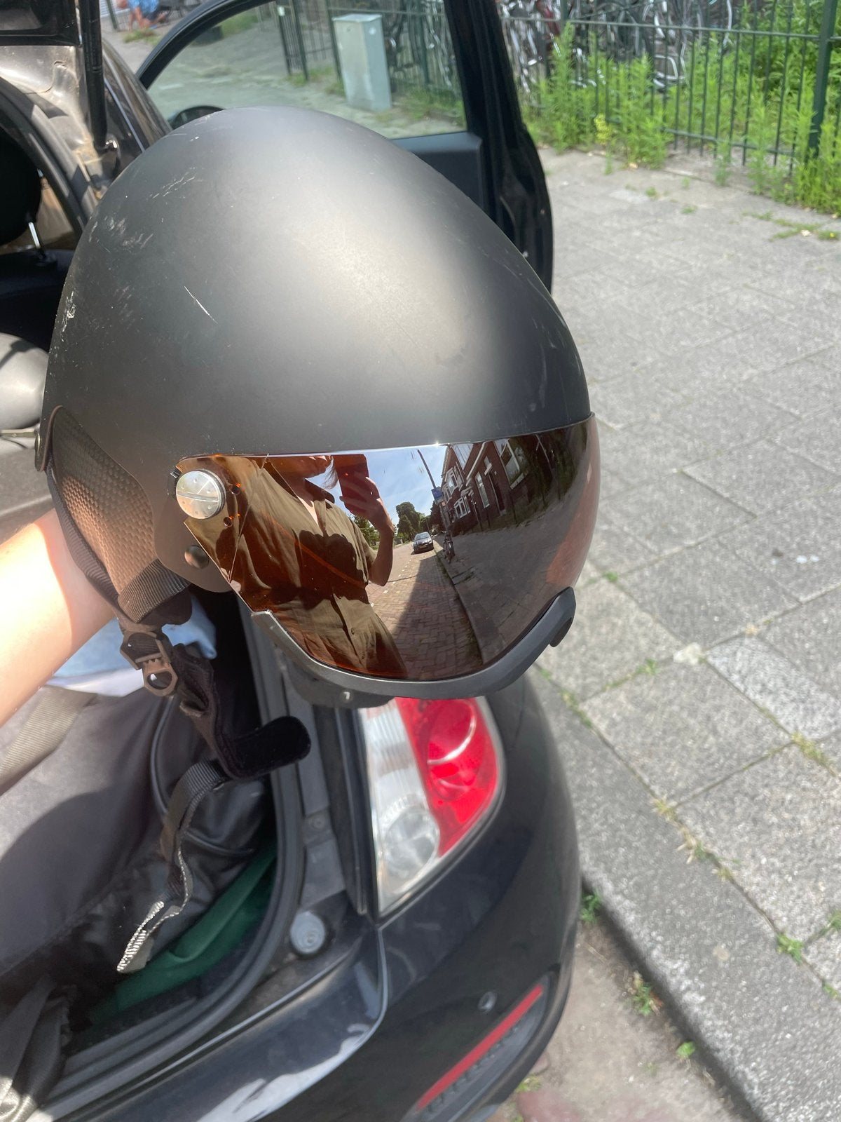 Skihelm Zwart, Heren, Jethelm, S, Tweedehands