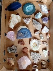 Diverse collectie mineralen, fossielen en schelpen, Verzamelen, Mineralen en Fossielen, Ophalen of Verzenden, Mineraal