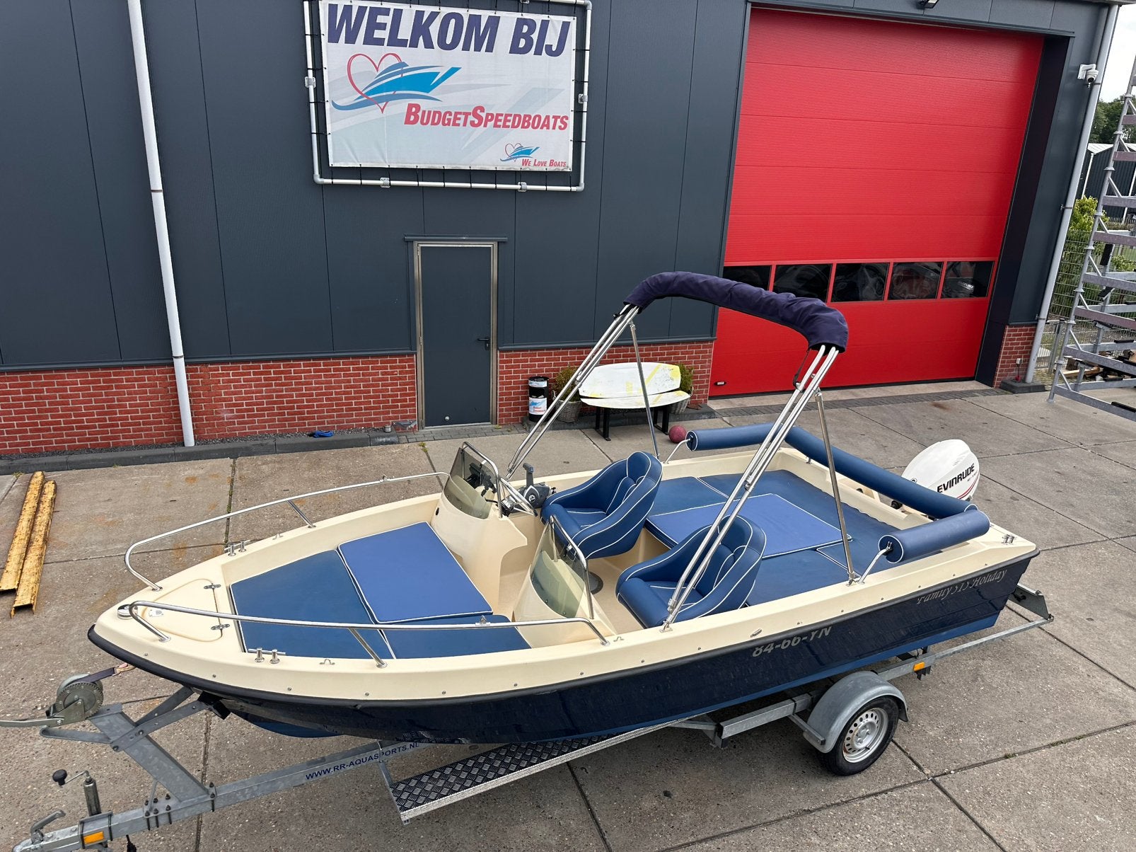 Zeer nette complete consoleboot met trailer en motor, Ophalen of Verzenden, Zo goed als nieuw