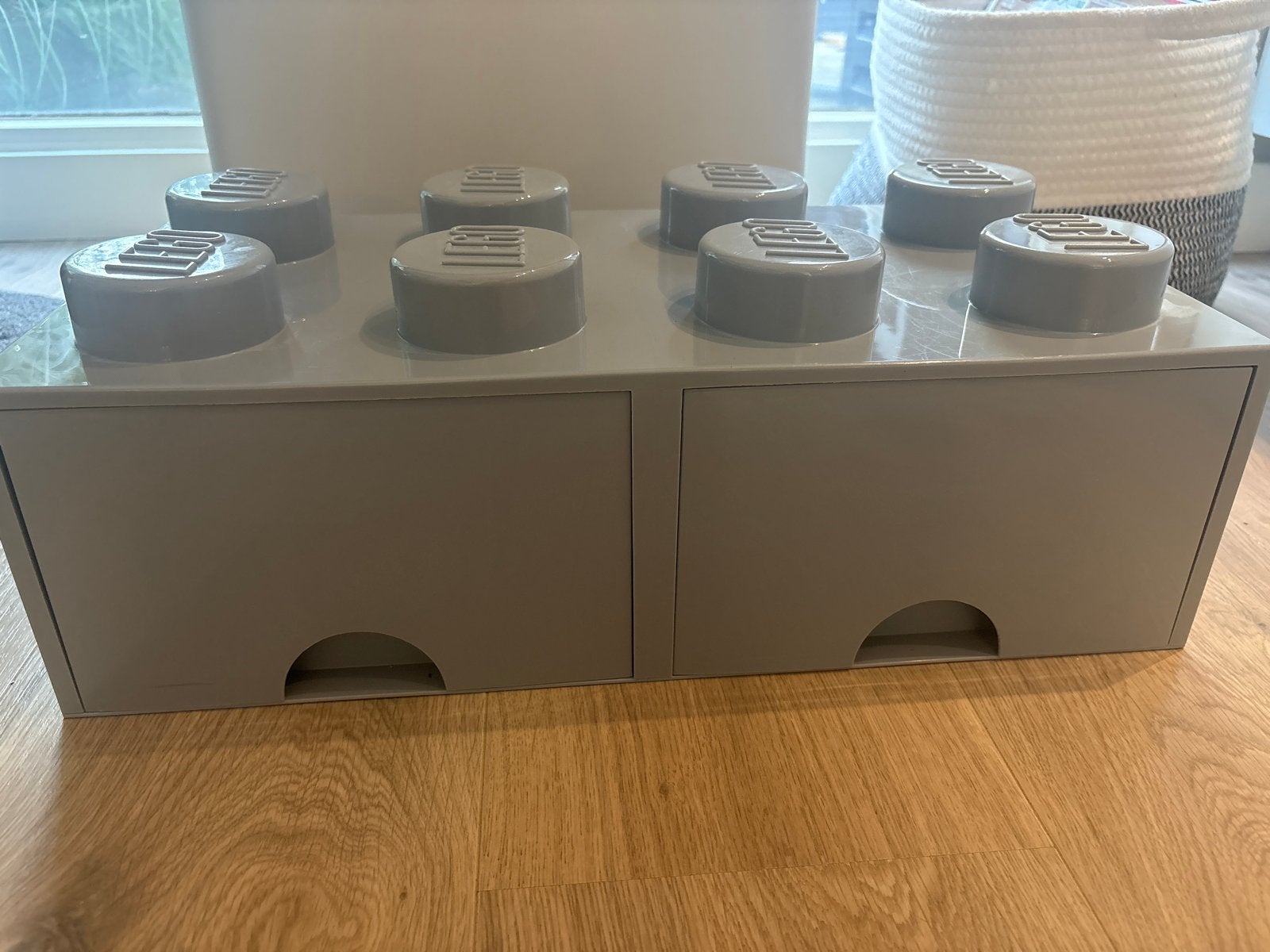 Lego opbergdoos / brick met 2 lades - Grijs, Ophalen, Zo goed als nieuw, Overige merken