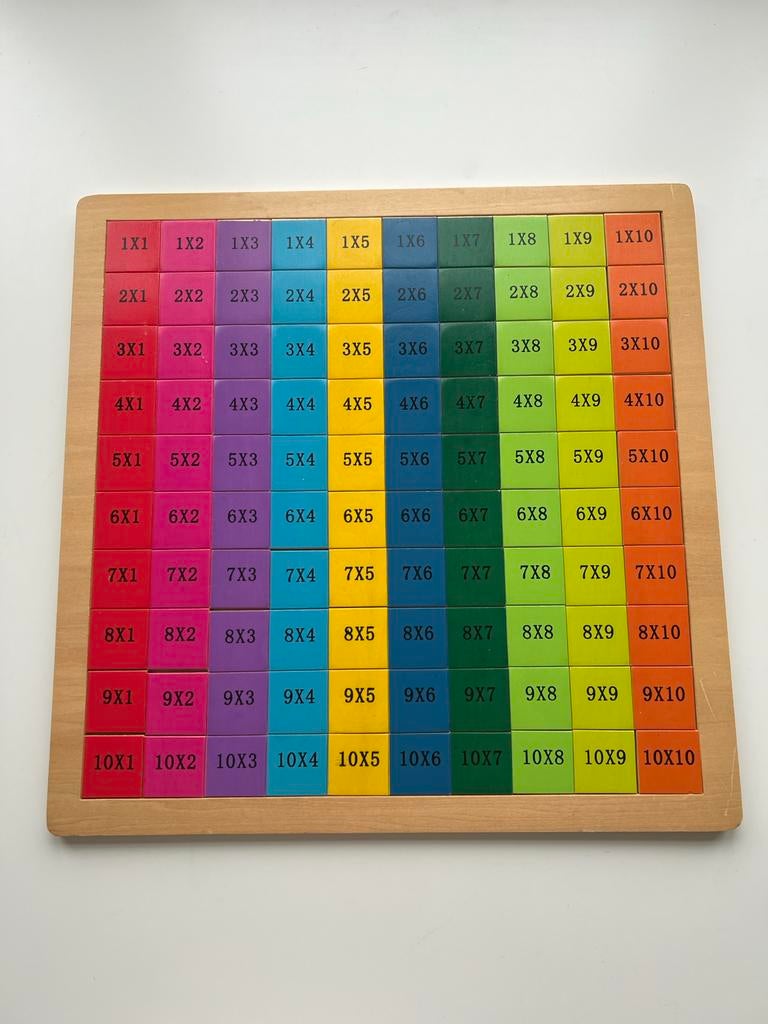 Houten Montessori Vermenigvuldigingsbord, Ophalen, Zo goed als nieuw, Rekenen