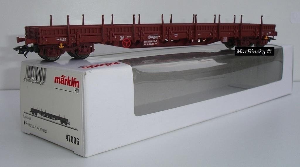 Märklin 47006 NL Railion Lage Bakwagen met Beweegbare Rongen, Hobby en Vrije tijd, Modeltreinen | H0, Nieuw, Wagon, Wisselstroom