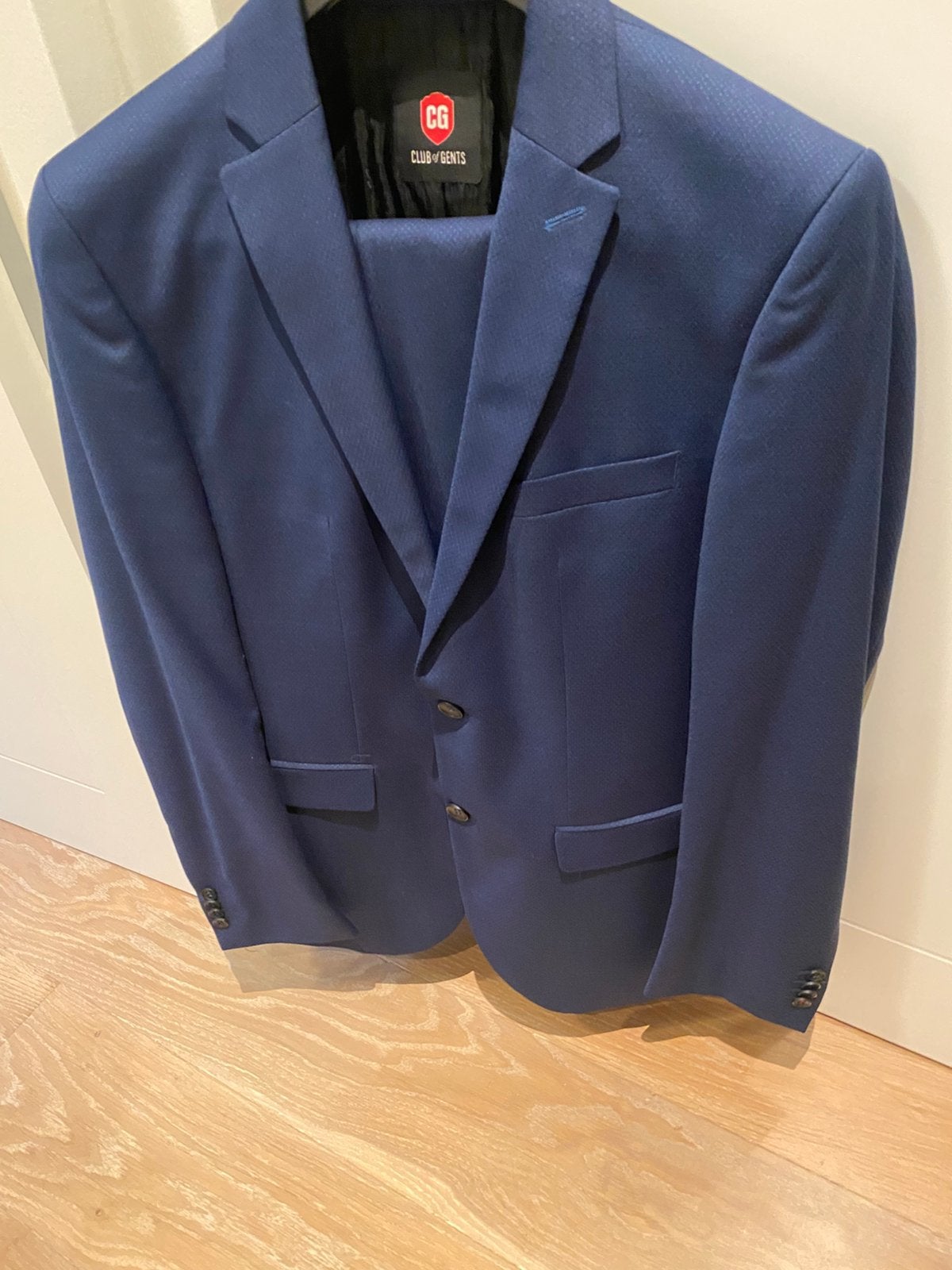 Prachtig kobalt blauw hetenpak maat 50, Kleding | Heren, Kostuums en Colberts, Ophalen of Verzenden, Zo goed als nieuw, Maat 48/50 (M)