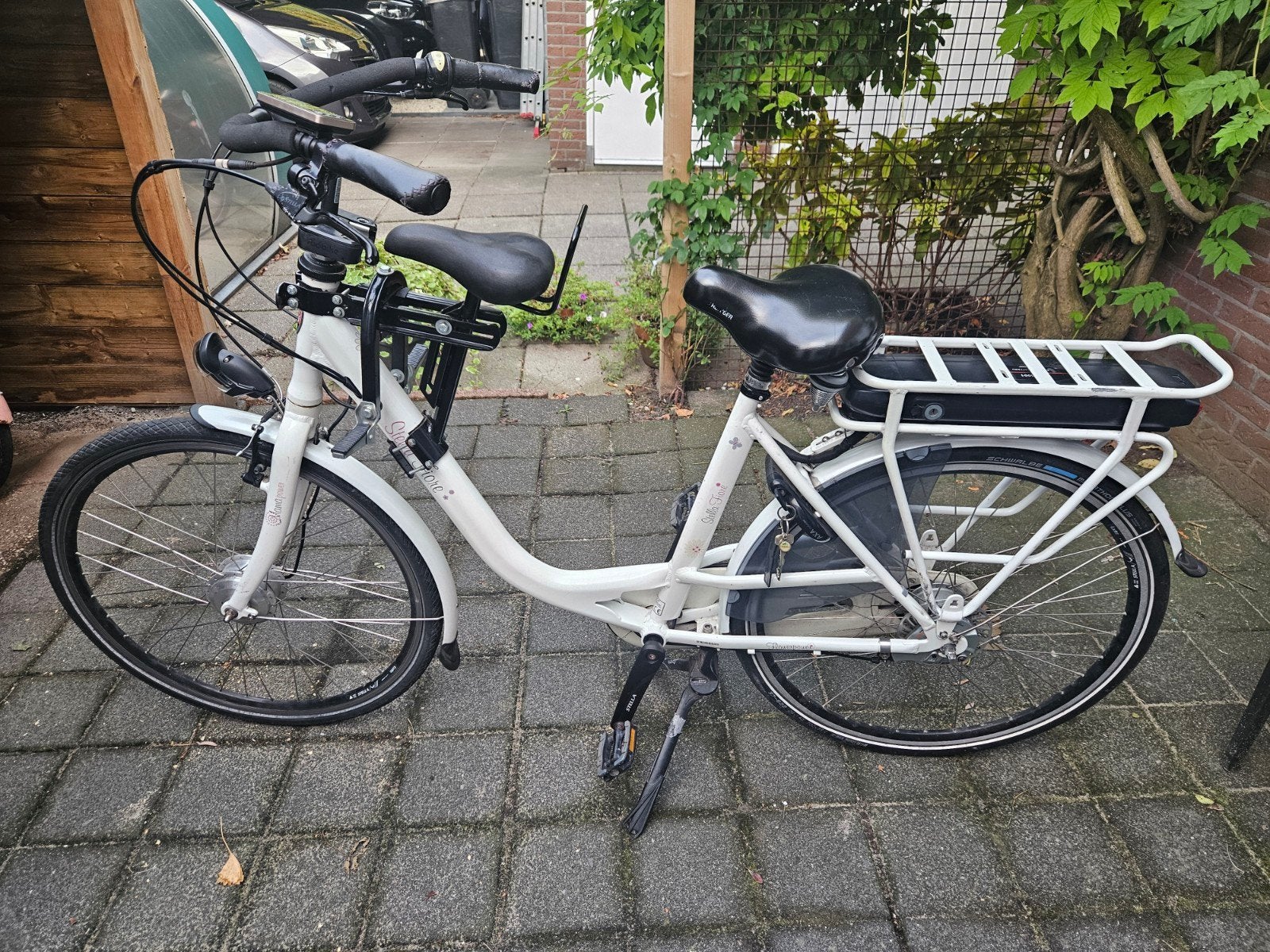 Stella Fiore e-bike met kinderzitje op stang, Ophalen, Gebruikt, Overige merken