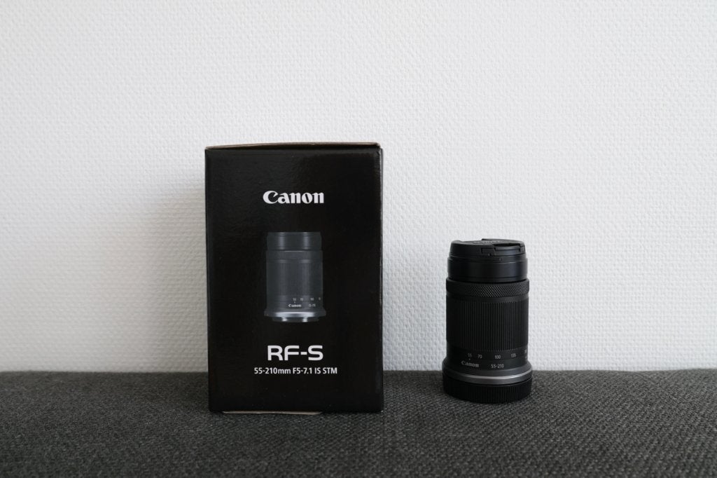 Canon RF-S 55-210mm F/5-7.1 IS STM lens, Audio, Tv en Foto, Fotografie | Lenzen en Objectieven, Zo goed als nieuw, Telelens, Canon
