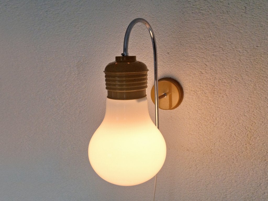 wandlamp Lightbulb 1970's, Verzenden, Huis en Inrichting