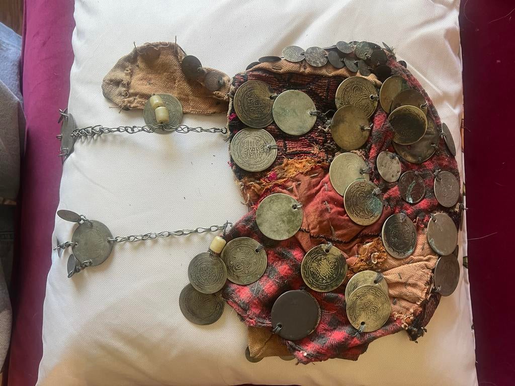 Vintage Midden-Oosters Hoofdsieraad / Boho Wanddecoratie, Antiek en Kunst, Ophalen of Verzenden