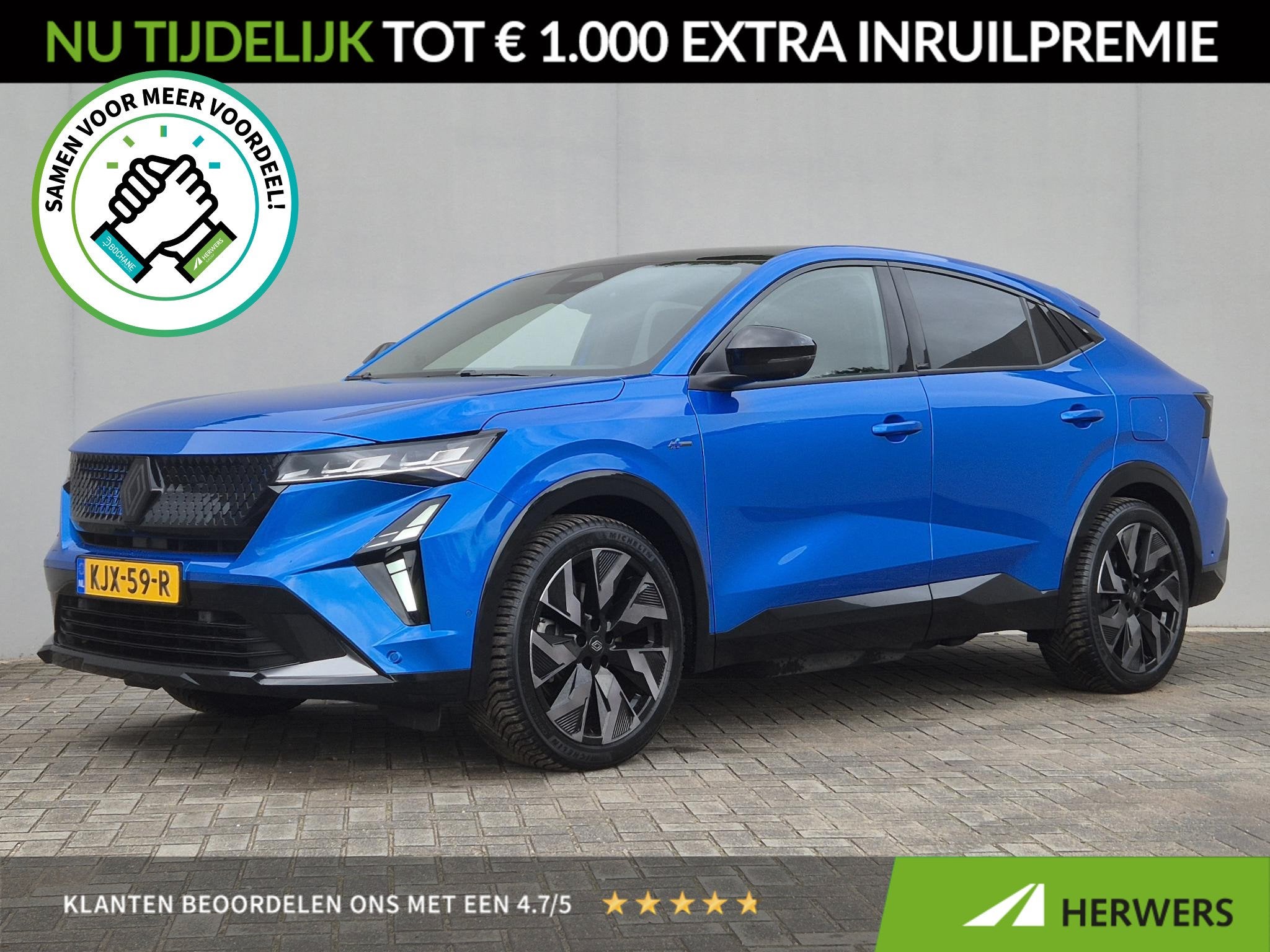 Renault Rafale E-Tech 4x4 plug-in hybrid 300 esprit Alpine /, Auto's, Automaat, Gebruikt, 1199 cc, Blauw