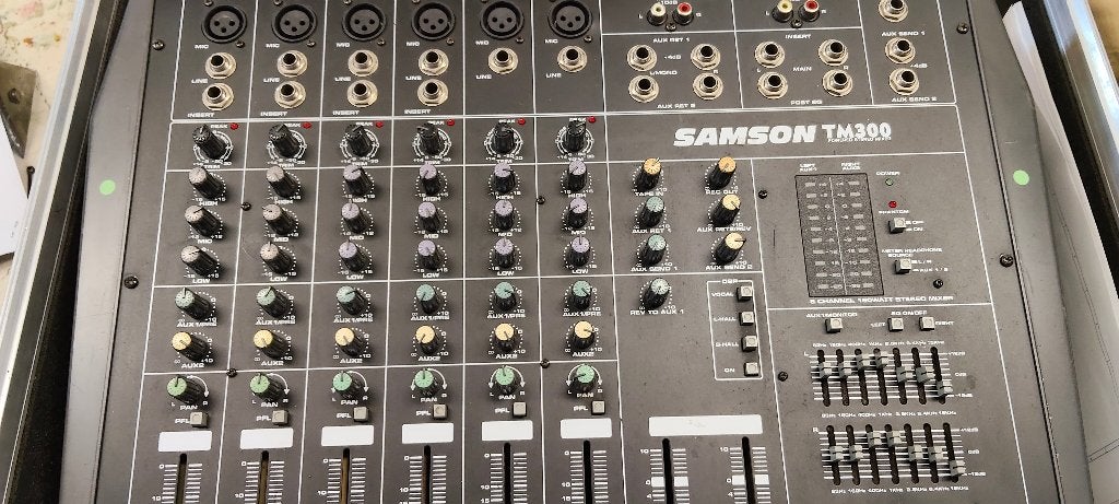 Samson TM 300 powermixer, Ophalen, Gebruikt, 5 tot 10 kanalen, Microfooningang