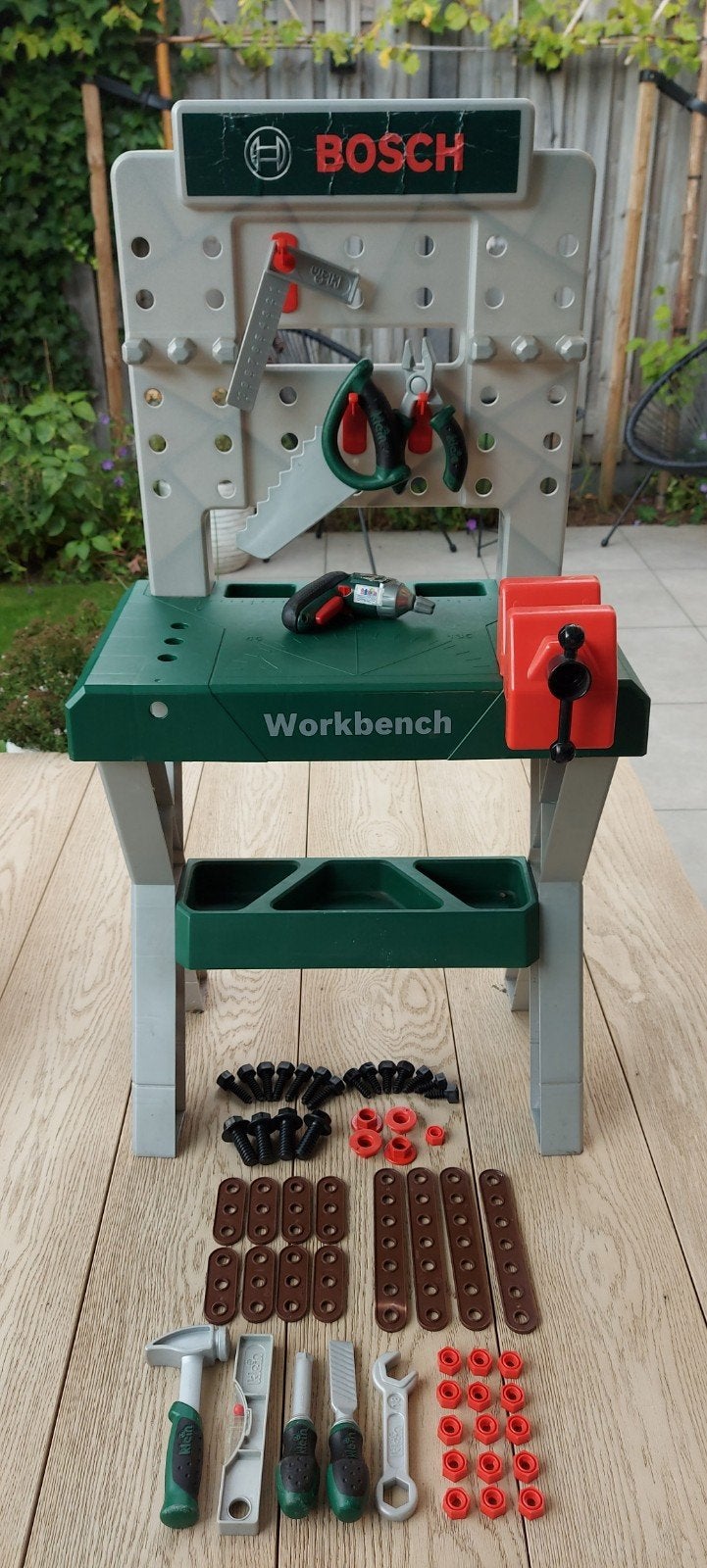 Bosch Werkbank met Gereedschap en Bouwset voor Kinderen, Ophalen, Gebruikt, Bouwen
