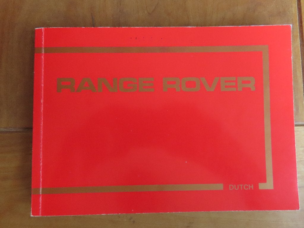 NL instructieboek Land Rover Range Rover 1983, zeer mooi!, Ophalen of Verzenden