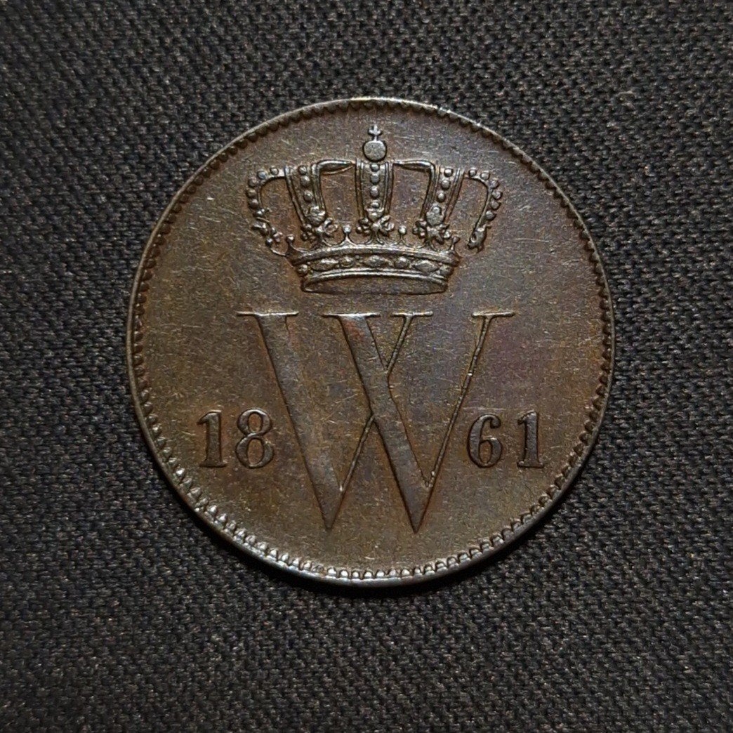 1 cent 1861, Verzenden, Koning Willem III, 1 cent, Losse munt