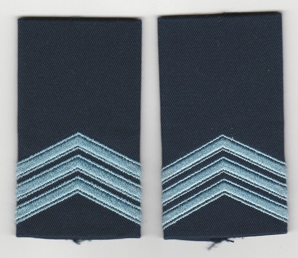 Set rang Sergeant KLu, Kon Luchtmacht (donkerblauw), Verzenden, Luchtmacht, Nederland, Embleem of Badge