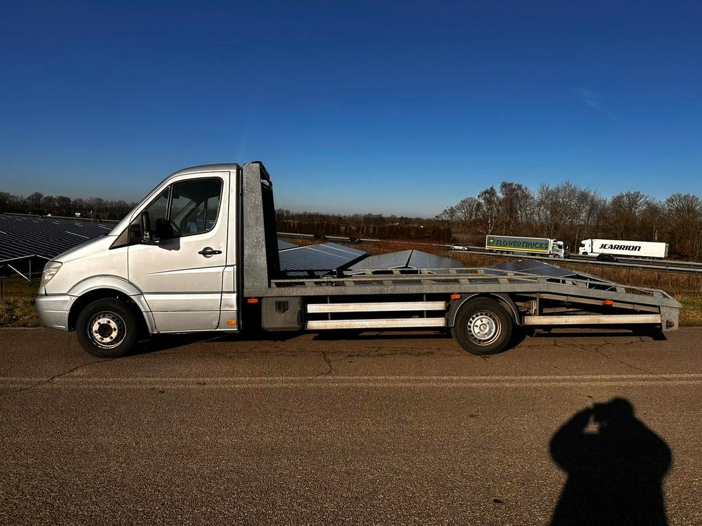 Mercedes Sprinter 315 CDI OPRIJWAGEN AUTOTRANSPORTER MARGE!, Zwart, 4 cilinders, 2325 kg, Particulier
