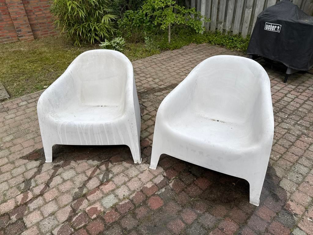 IKEA tuin stoel - Wit kunststof, Ophalen, Gebruikt, Kunststof