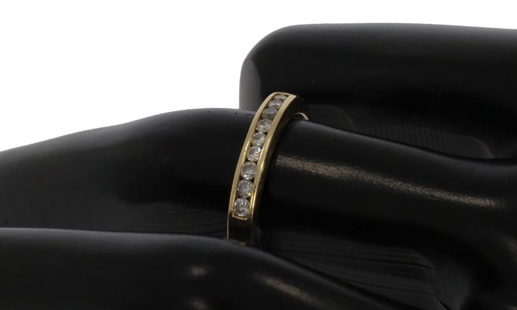 Diamanten alliance luxe 14k gouden rij ring dames briljant, Voordeelsieraden, Verzenden, Zo goed als nieuw, 17 tot 18